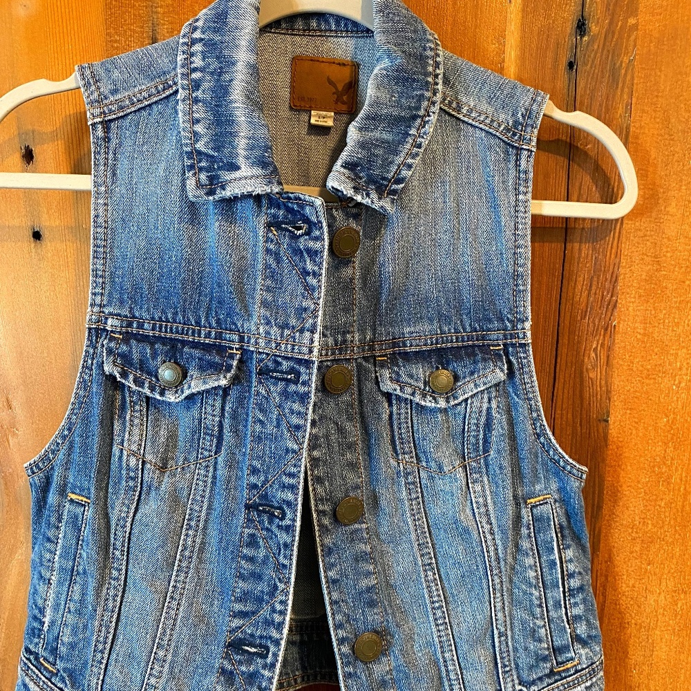 American Eagle Denim Vest